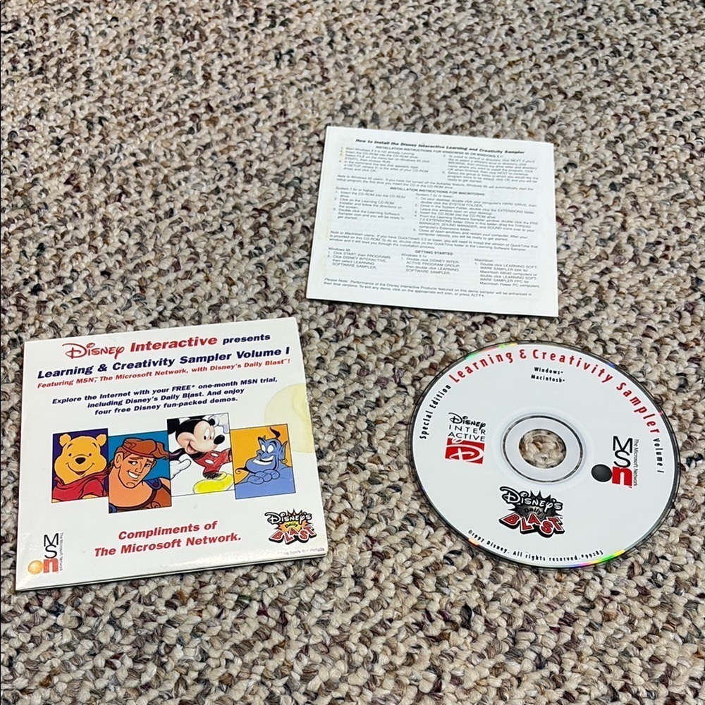 Disney Interactive Learning Sampler Disc